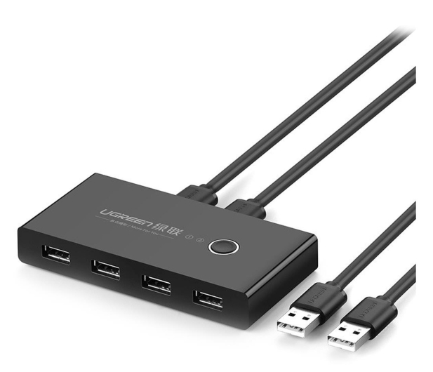 UGREEN Switch Box HUB 4 x USB 2.0 (na 2 komputery) 6957303837670 - 1198697 - zdjęcie